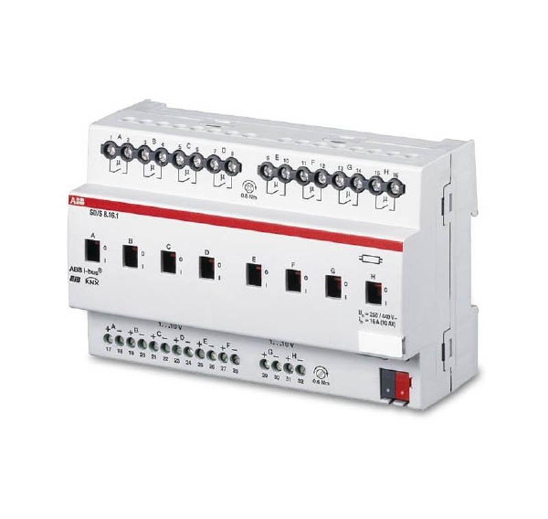 SD/S 8.16.1 Светорегулятор для ЭПРА 1-10В, 8 каналов, 16А, MDRC | 2CDG110081R0011 | ABB — ABB