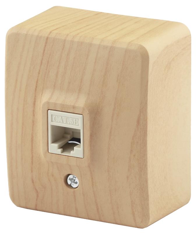 Розетка информационная 11-3203-11 RJ45, ОУ, Эксперт, Сосна |Б0020732 | ЭРА — фото 1 | Sento