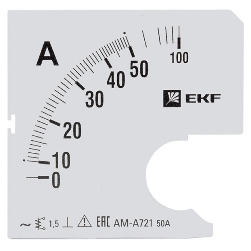 Шкала сменная для A721 50/5А-1,5 EKF PROxima | s-a721-50 | EKF — EKF