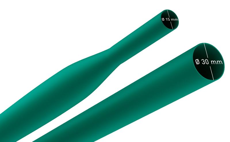 Термоусадочная трубка ЭРА NO-224-492 ТТУ нг-LS 30/15 зелёная в отрезках по 1 м 10 шт | Б0067554 | ЭРА — миниатюра 3