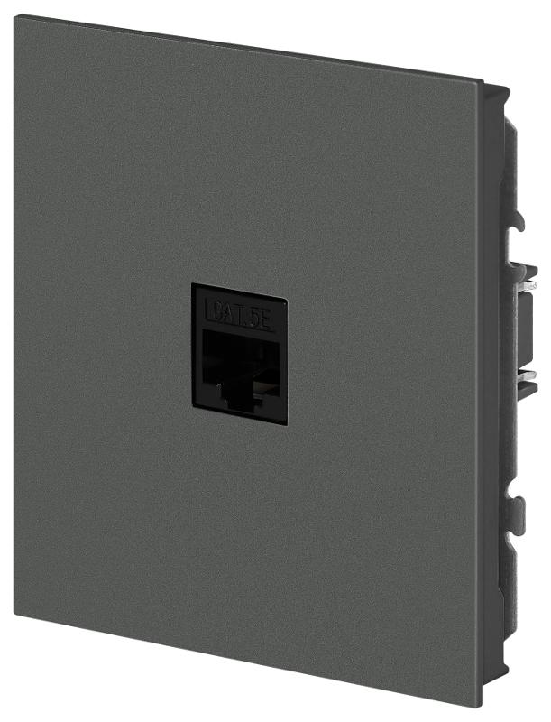 Розетка Arktik 16-3107-06 информационная RJ45 графит | Б0070479 | ЭРА — миниатюра 3