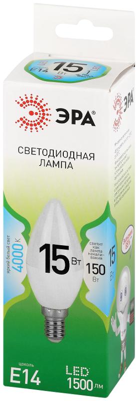 Лампа светодиодная GREEN LINE LED B35-15W-840-E14 GL E14 15 Вт свеча яркий белый свет | Б0067121 | ЭРА — миниатюра 5