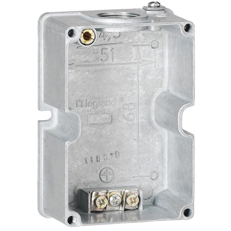 Коробка накладного монтажа Hypra - IP 44 - 2К+З - 16 А - металл | 052069 | Legrand — Legrand