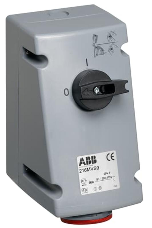 Розетка 316MVS6WH, 16A, 3P+E, IP67, 3ч|2CMA167829R1000| ABB — ABB