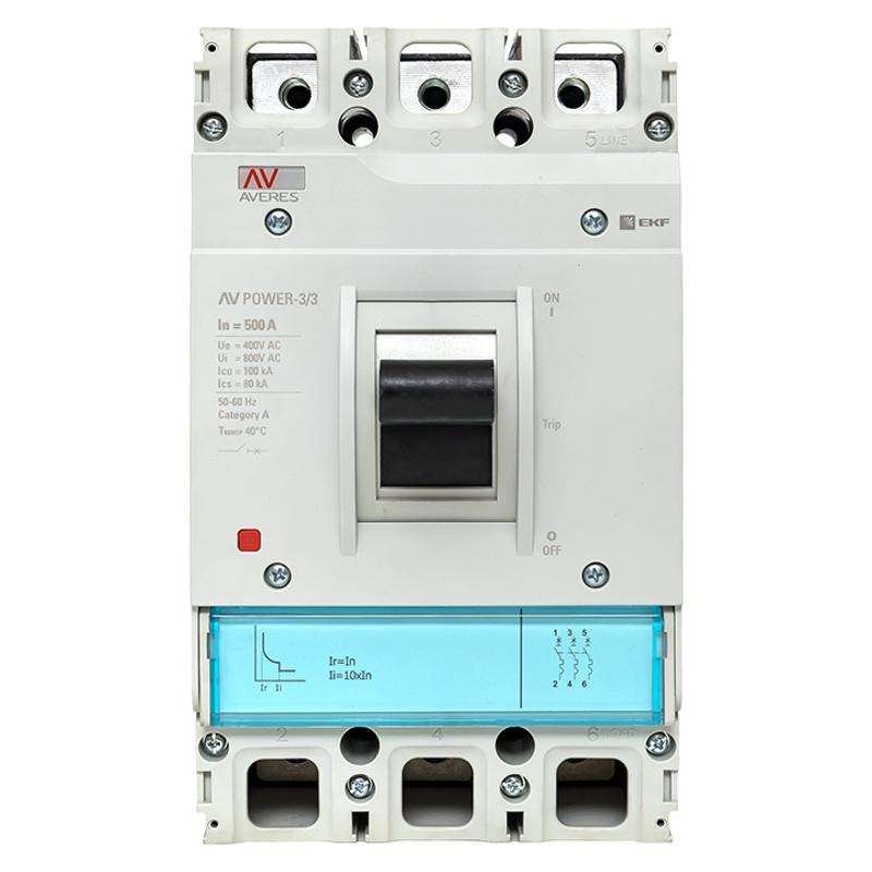 Выключатель автоматический AV POWER-3/3 500А 100kA TR AVERES | mccb-33-500H-TR-av | EKF — миниатюра 8