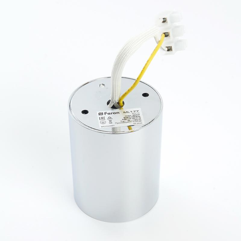 Светильник накладной потолочный под лампу, спот, ML177 MR16 20W 220V, хром | 40514 | Feron — миниатюра 3