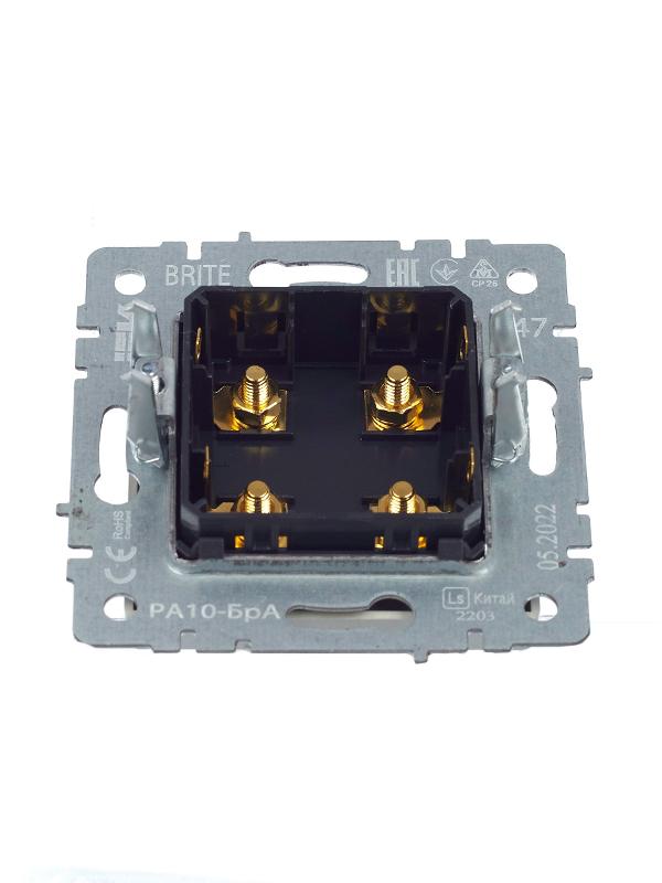BRITE АудиоРозетка 4-местная РА10-БрА алюминий | BR-S40-K47 | IEK — миниатюра 7