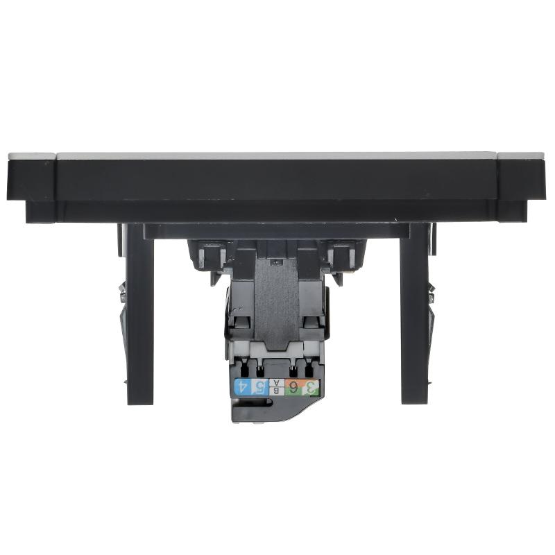 FORTE&PIANO Розетка комп. RJ45 кат.5E FP732M металл никель  | FP-K10-1-M-K50 | IEK — миниатюра 5