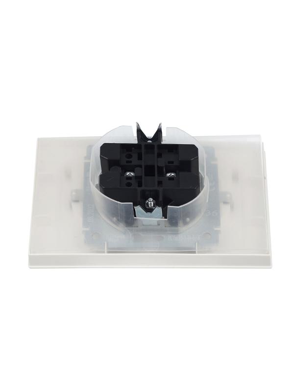 BRITE Розетка 2-ая с крышкой 16А в сб IP44 РСбш12-3-44-БрЖ жемчуг | BR-R26-16-44-K36-F | IEK — миниатюра 18