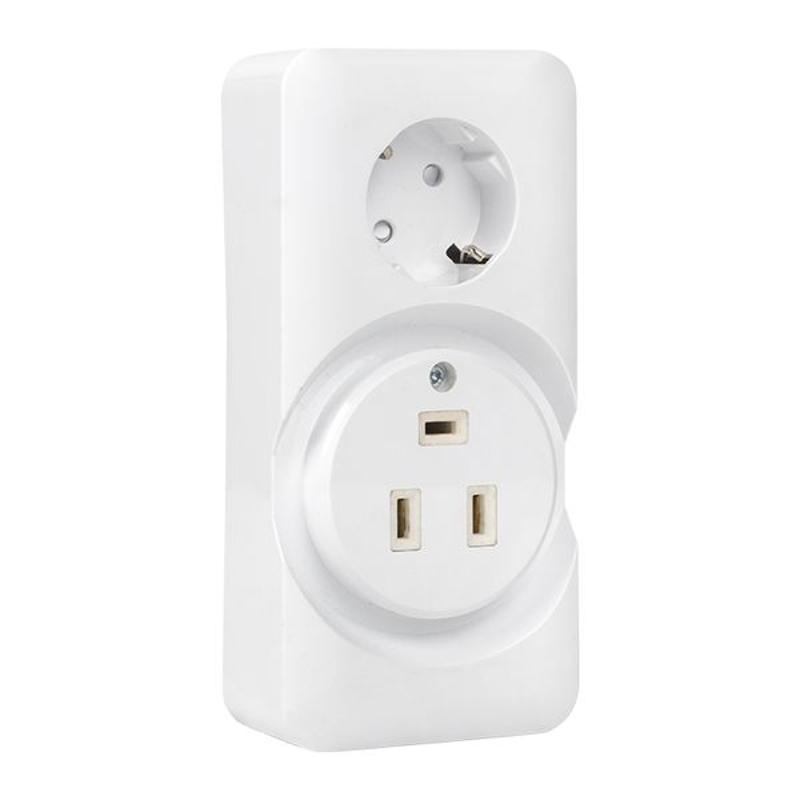 Розетка двойная (РШ/евро) 32А/16A 250В 2P+PE бел. | AS-250-32/16-O | EKF — EKF
