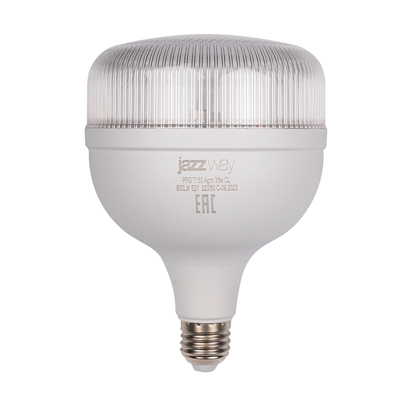 Лампа светодиодная PPG T150 Agro 36w CL E27  (для растений) | .5050389 | Jazzway — миниатюра 1