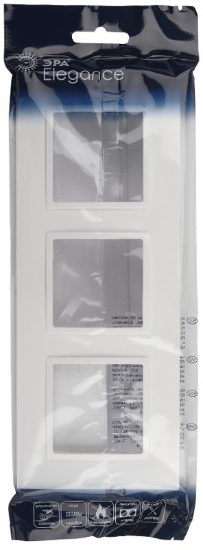 Рамка для розеток и выключателей Elegance 14-5013-01 Classic, на 3 поста, белый | Б0060581 | ЭРА — миниатюра 2