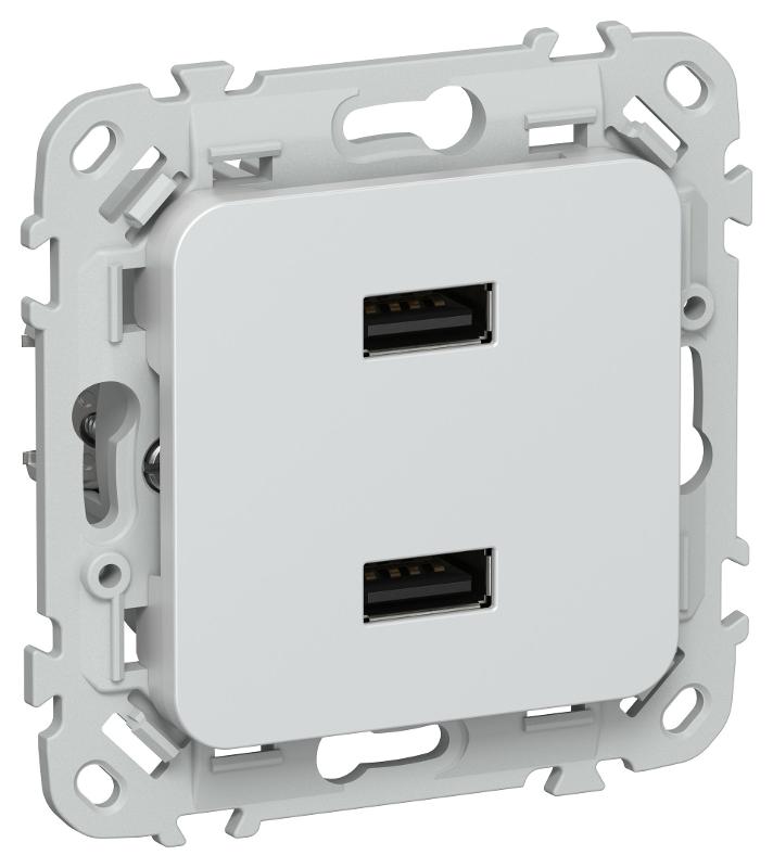 FLITE Розетка USB A+A 2,1А РЮ-2-ФлЖ жемчуг | FI-U21-D31-K36 | IEK — фото 1 | Sento