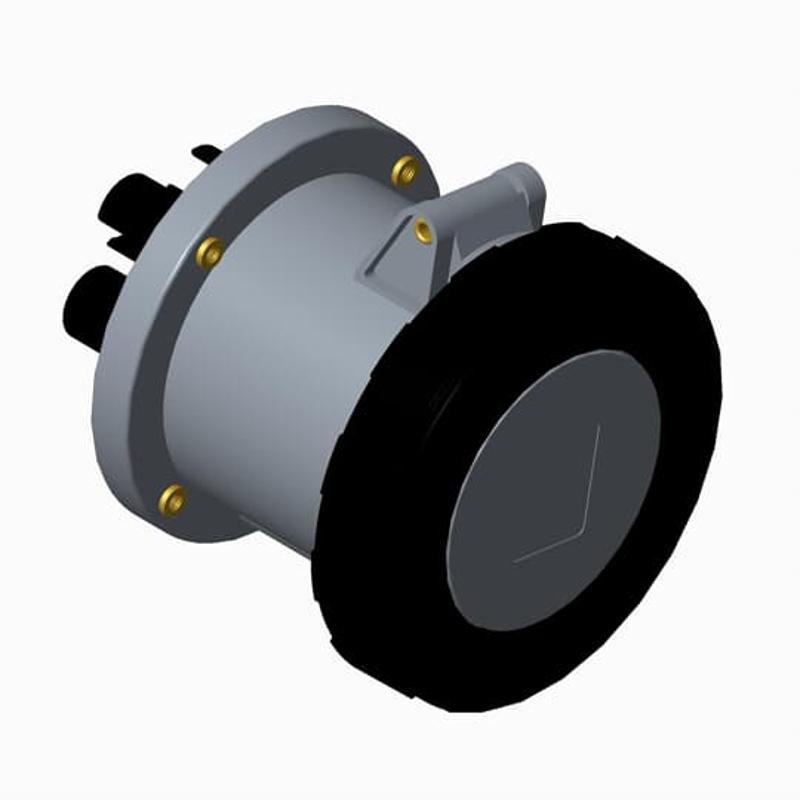 Розетка панельная с прямым унифицированным фланцем 4125RU5W, 125A, 3P+N+E, IP67, 5ч | 2CMA126677R1000 | ABB — ABB