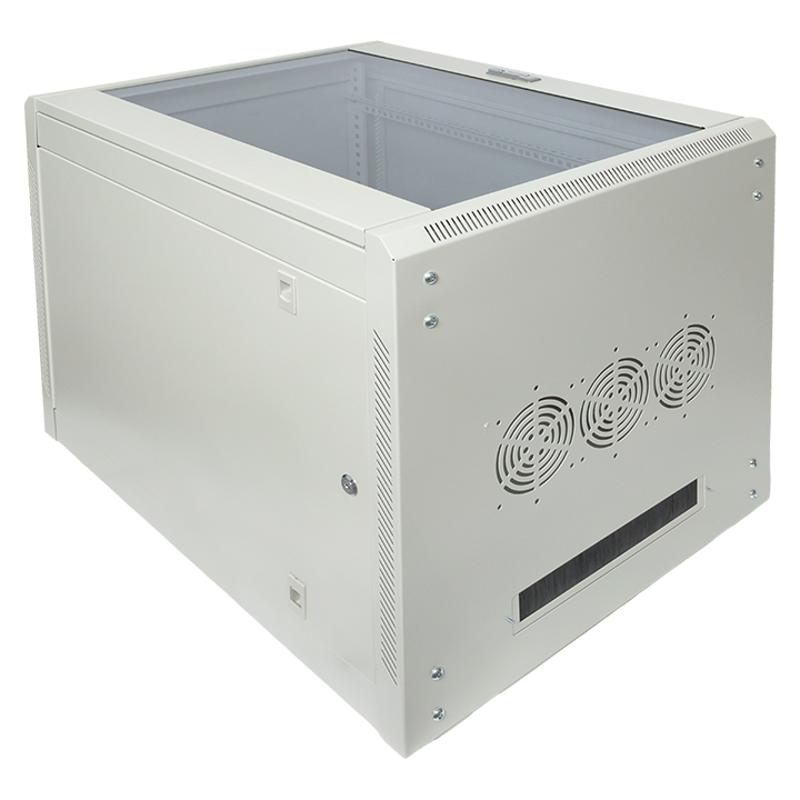 Шкаф настенный 19" TERACOM PRO 15U 600х600 мм дверь стеклянная с замком-ручкой серый|TRP-WLL-1566-40G|EKF — миниатюра 13