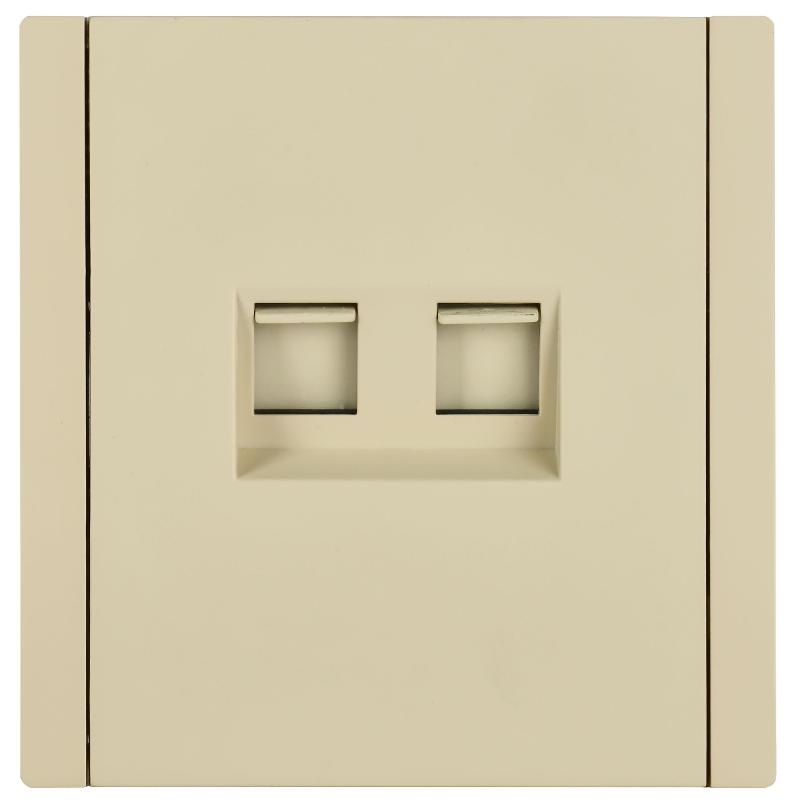 FORTE&PIANO Розетка комп. 2-ая RJ45 кат.5E FP433 ваниль | FP-K20-1-K10 | IEK — миниатюра 2