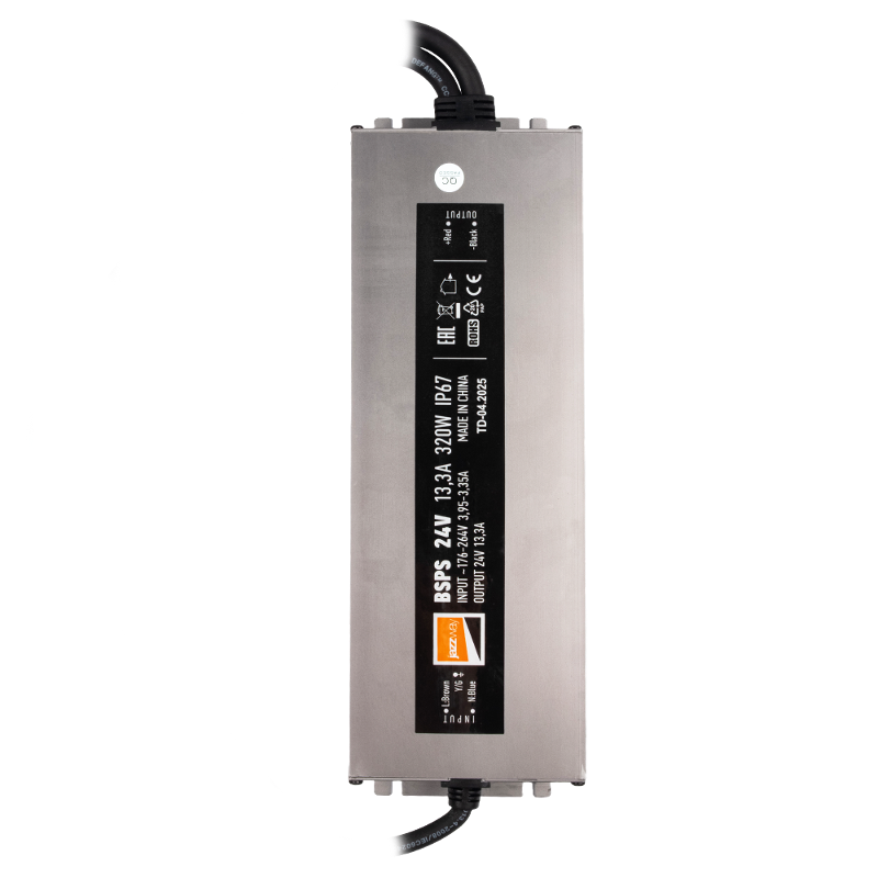 Драйвер для светодиодной ленты LED BSPS 24V 13.30A=320W IP67 3 г.гар. — миниатюра 1
