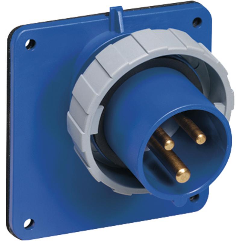 Вилка панельная с угловым фланцем 232BAU6W, 32A, 2P+E, IP67, 6ч | 2CMA166630R1000 | ABB — ABB