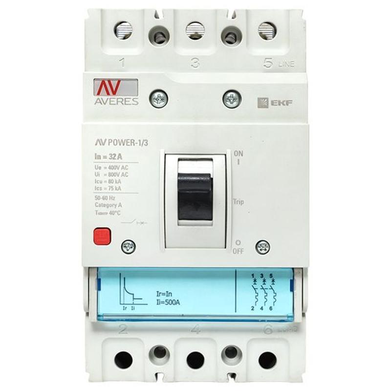 Выключатель автоматический AV POWER-1/3  32А 80kA TR AVERES | mccb-13-32H-TR-av | EKF — миниатюра 15