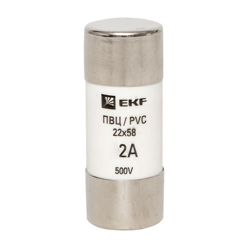 Плавкая вставка цилиндрическая ПВЦ (22х58) 2А | pvc-22x58-2 | EKF — миниатюра 2