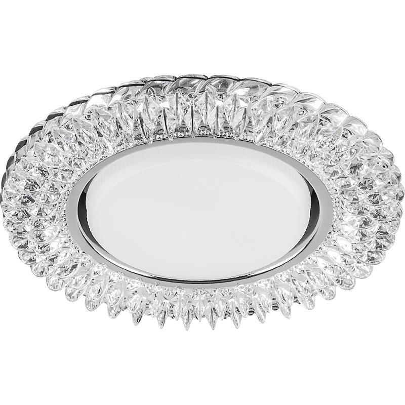 Светильник потолочный встраиваемый под лампу GX53 CD4035 20LED*2835SMD 4000K, 15W GX53, без лампы, прозрачный, хром | 40502 | FERON — миниатюра 1