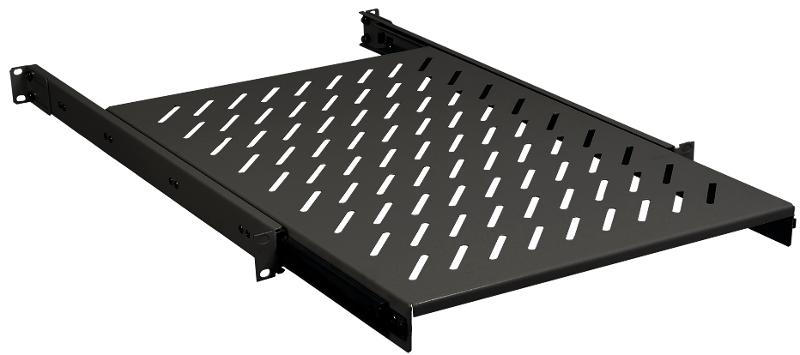 19" выдвижная полка глубиной 400 мм, черная | SS05-400PI | ITK — миниатюра 2