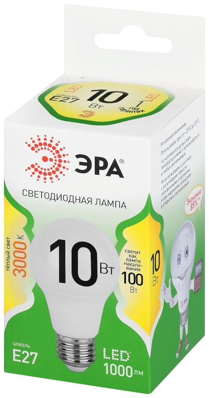 Лампа светодиодная  GREEN LINE LED A60-10W-830-E27 GL E27 10 Вт груша теплый свет | Б0067118 | ЭРА — миниатюра 5