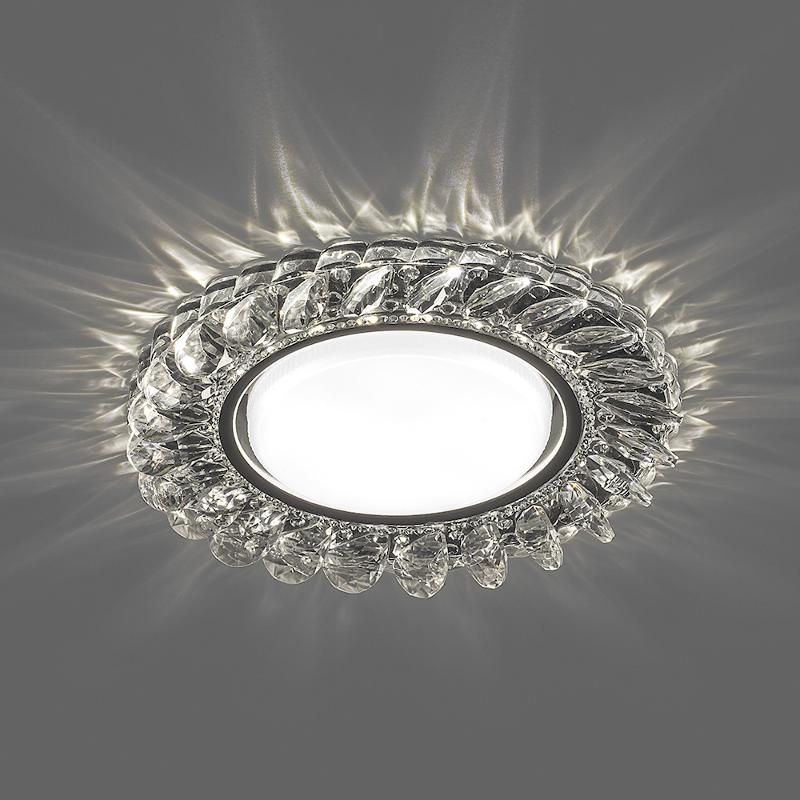Светильник потолочный встраиваемый под лампу GX53 CD4034 20LED*2835 SMD 4000K, 15W GX53, без лампы, прозрачный, хром | 40501 | FERON — миниатюра 2