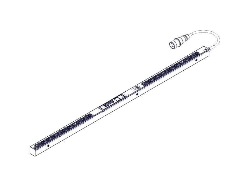 БРП Uniprom, управляемый, 0U, 240В, 1Ф, 32A, 36xC13 6xC19, 3м кабель, IEC309 | UP8953 | SE — миниатюра 8