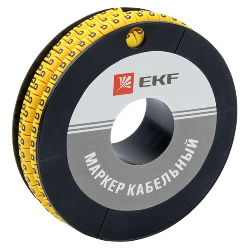Маркер-кабельный 4,0кв.мм "B" (500шт.) (ЕС-2) EKF PROxima | plc-KM-4-B | EKF — EKF