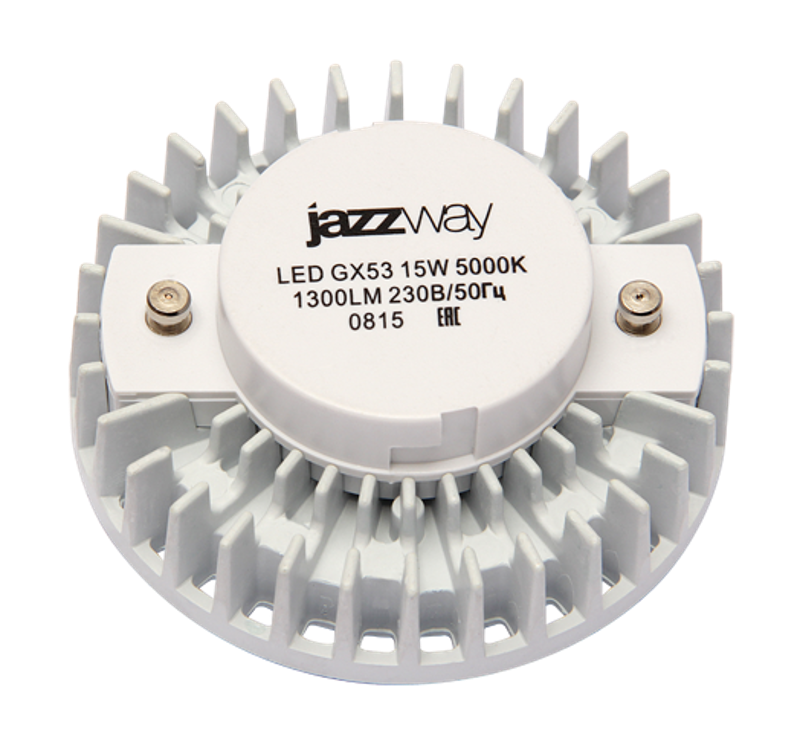 Лампа светодиодная LED 15Вт GX53 220В 3000К PLED-GX53 таблетка (плоский цилиндр) | 2855435 | Jazzway — миниатюра 2