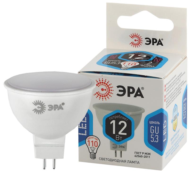Лампа светодиодная ЭКО LED MR16-12W-840-GU5.3 (диод, софит, 12Вт, нейтр, GU5.3) | Б0040888 | ЭРА — ЭРА (Энергия света)