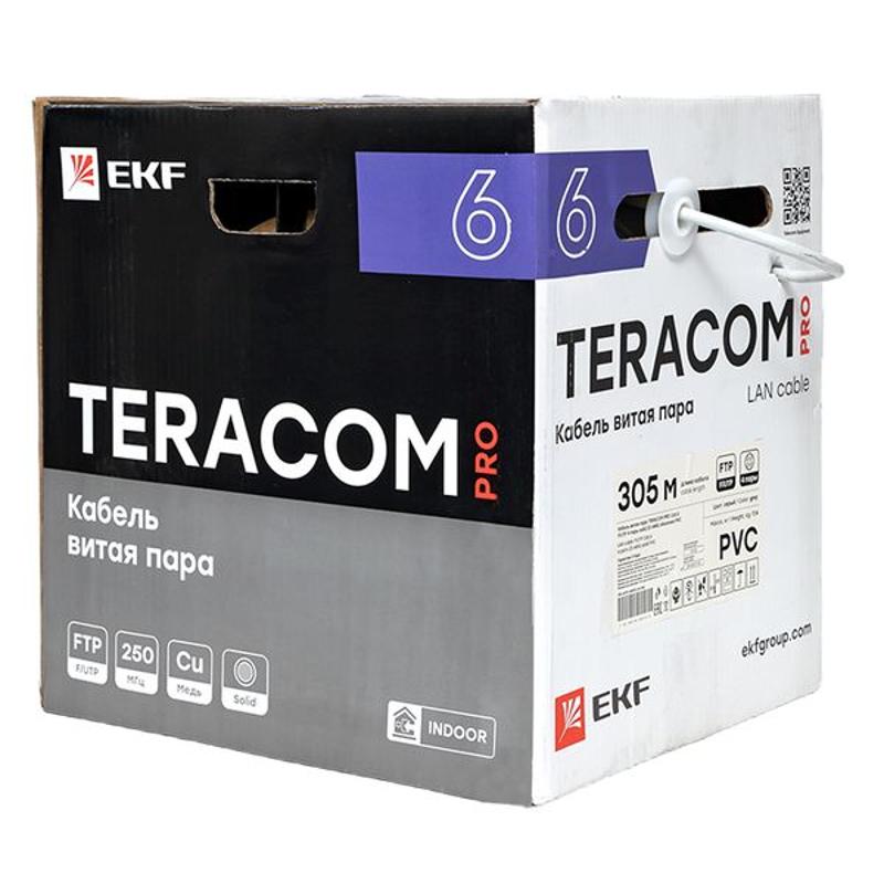 Кабель витая пара TERACOM PRO CAT.6 F/UTP 4 пары solid 23AWG цвет серый упак. 305м | TRP-6FTP-04PVC-GY-IN3 | EKF — миниатюра 14