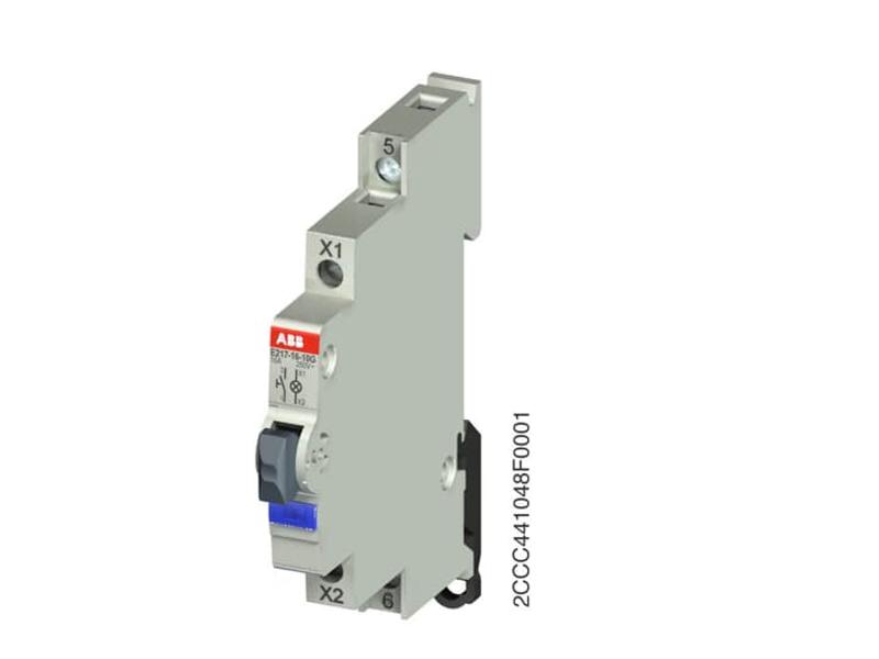 Выключатель кнопочный с подсветкой голубой E217-16-10G48 | 2CCA703174R0001 | ABB — ABB