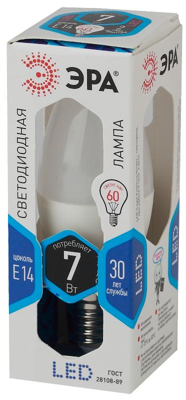 Лампа светодиодная LED 7Вт E14 220В 4000К smd B35 свеча | Б0020539 | ЭРА — миниатюра 2