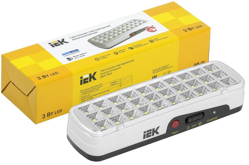 Светильник аварийного освещения ДБА 3926 аккумулятор 3ч 3Вт IEK | LDBA0-3926-30-K01 | IEK — миниатюра 2