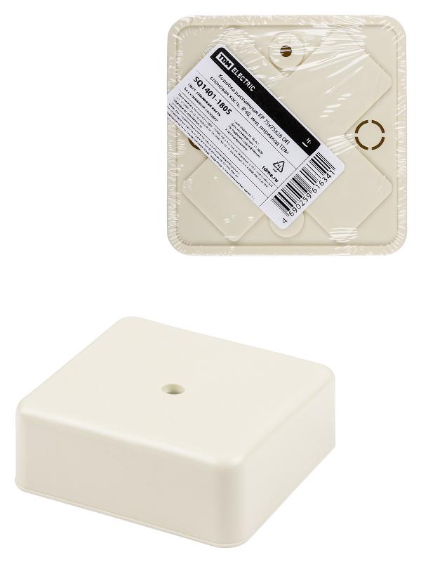 Коробка распределительная КР 75х75х28 о/п, сл. кость, IP40, инд. штрихкод | SQ1401-1805 | TDM — TDM ELECTRIC