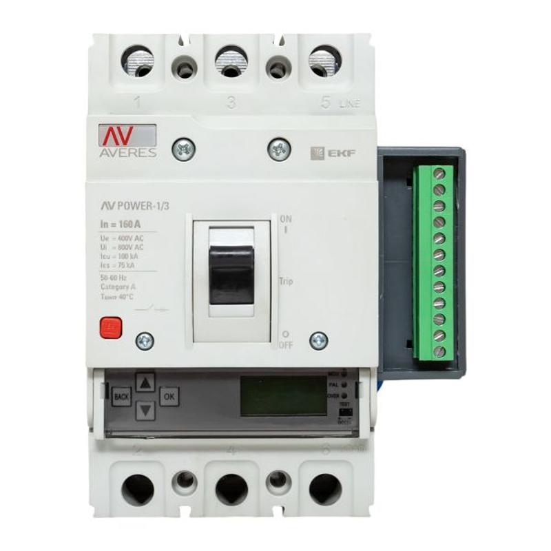 Выключатель автоматический AV POWER-1/3 160А 100kA ETU6.2 AVERES | mccb-13-160H-6.2-av | EKF — миниатюра 17