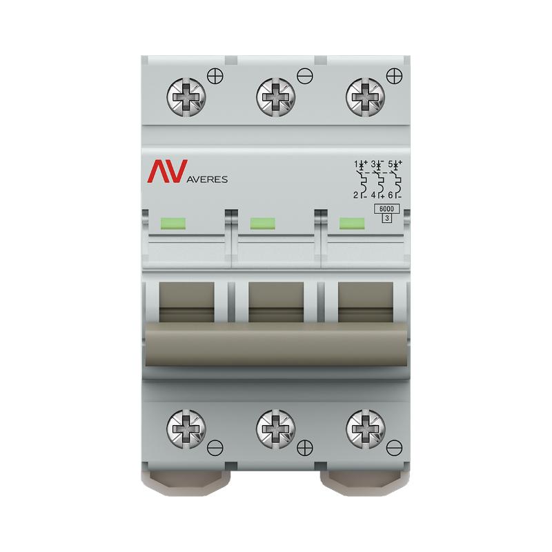 Выключатель автоматический трехполюсный AV-6 DC 63А C 6кА AVERES | mcb6-DC-3-63C-av | EKF — миниатюра 4