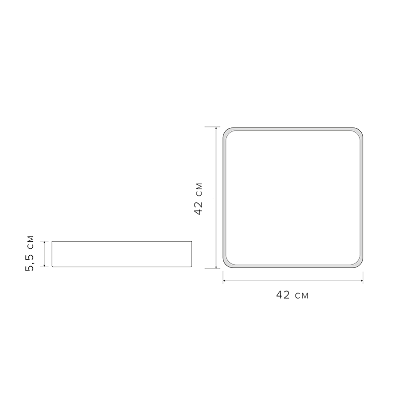 Светильник светодиодный бытовой PPB Sсandic-S 54w 4000K GR IP20 420*430*50 | .5037274 | JAZZWAY — миниатюра 5