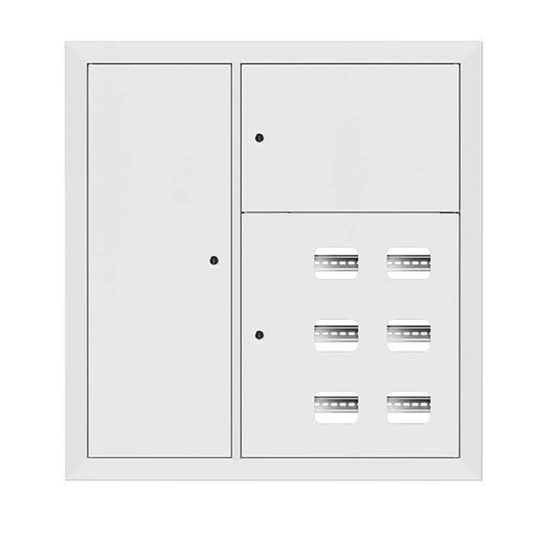 Щит этажный 6 кв. RAL9003 со слаботочным отсеком слева (1000х950х150) | mb29-v-6z-ral9003 | EKF — фото 1 | Sento