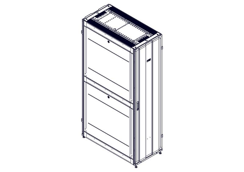 Шкаф Systeme Electric, серия Uniprom, 48U-600/1200, боковые панели 4шт, черный | UR3307 | SE — миниатюра 2