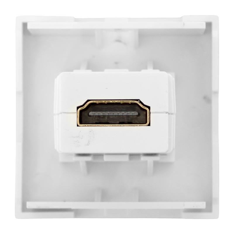 Розетка HDMI, 2 модуля, 1 гнездо, без индикатора, белая |E2MR-21HDMI-10|EKF — миниатюра 4