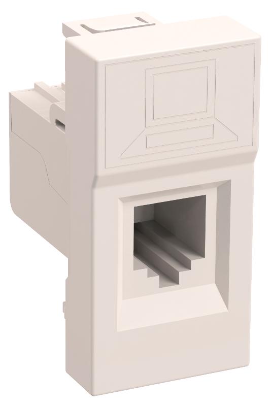 Розетка информационная RJ-45 UTP кат.5e, 1 модуль. РКИ-10-00-П | CKK-40D-RI1-K01 | IEK — IEK (ИЭК)