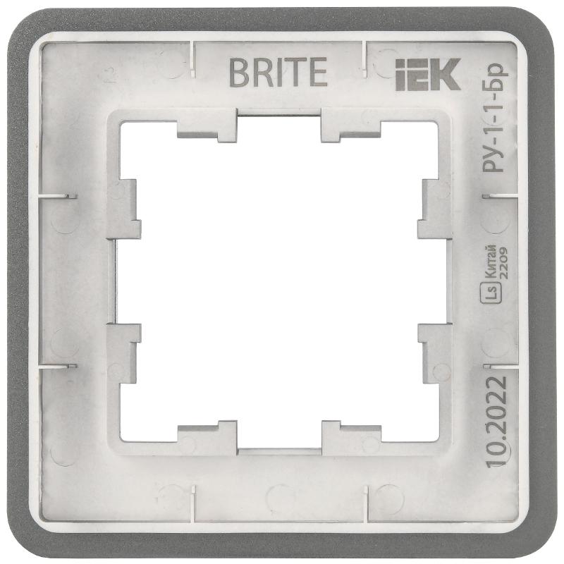 BRITE Рамка 1-ая РУ-1-1-Бр металл титан RE | BR-M12-M-01-K48 | IEK — миниатюра 5