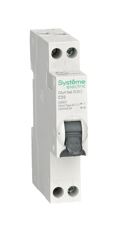 АВДТ City9 1П+Н C20 6000A 30мА AC 18мм | C9D38620 | SE — Systeme Electric