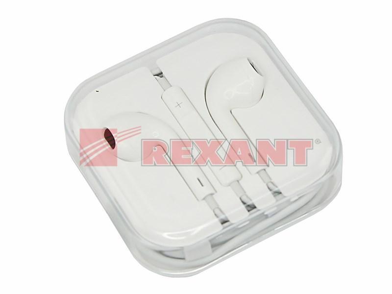 Наушники с микрофоном белые | 18-0150 | REXANT — миниатюра 2