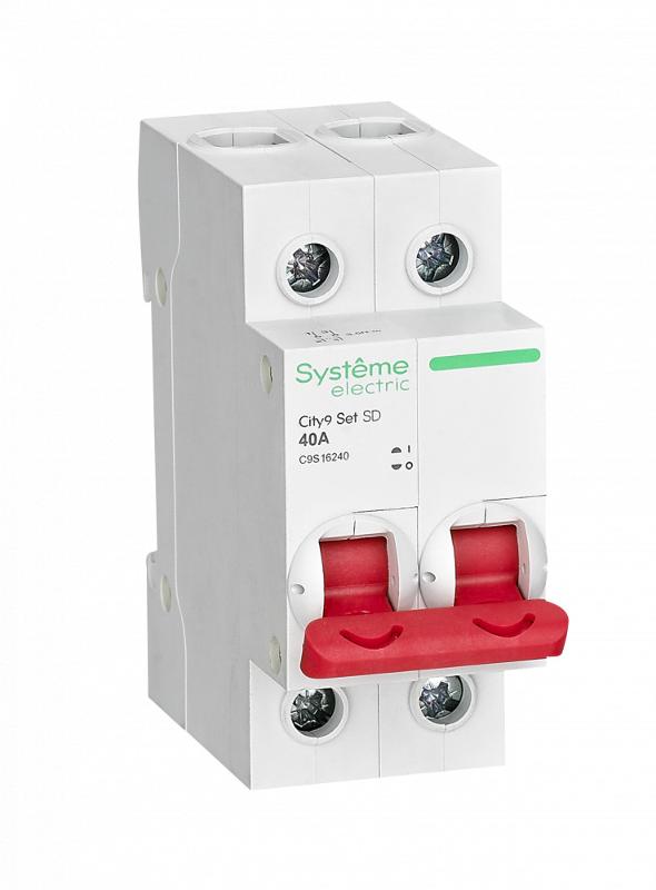 Выключатель нагрузки модульный 2П 40А City9 | C9S16240 | SE — Systeme Electric