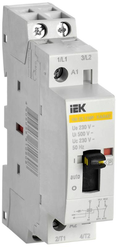 Контактор модульный с ручным управлением КМ20-11МР AC KARAT | MKK12-20-11 | IEK — IEK (ИЭК)