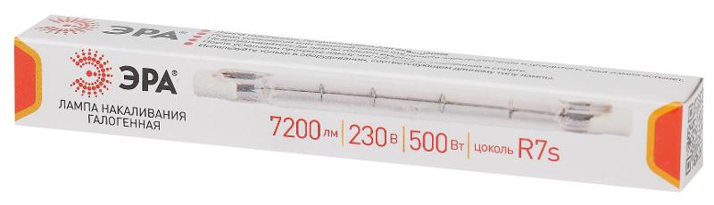 Лампа галогенная линейная  J118-500W-R7s-230V (галоген, J118, 500Вт, нейтр, R7s) (10/500/18000) | Б0048495 | ЭРА — миниатюра 3